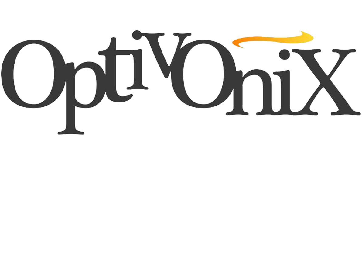 The letters Optivonix with a cloud icon on top followed by the words cloud, agility and migration.